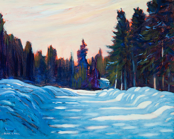 Winter Road - 16"x20"  $900.  SOLD