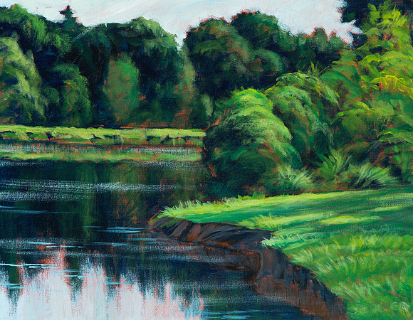 Quiet River  14"x18" $800.  SOLD