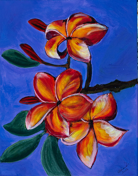 Hawaiian Blossoms-14"x 11"-$90.- (Rita)