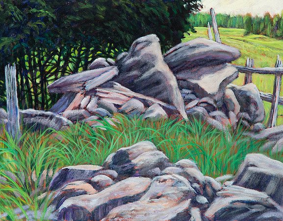 Rock Piles-Lanark County  14"x18"  $800.  SOLD