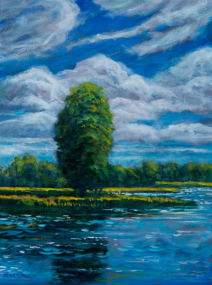 Sunny River-12"x 16"-$600.