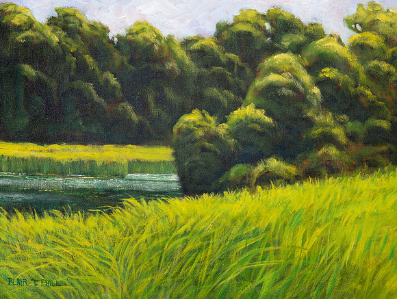 Near the River  12" x 16"  $185.  GP$700.  SOLD