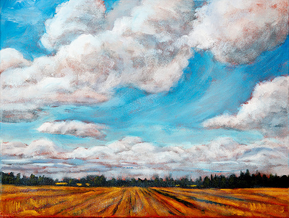 Under a Big Sky  12" x 16" $185.  GP$700.