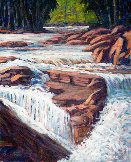 La Peche River Falls 20" x 16"  $250.  GP$900. SOLD