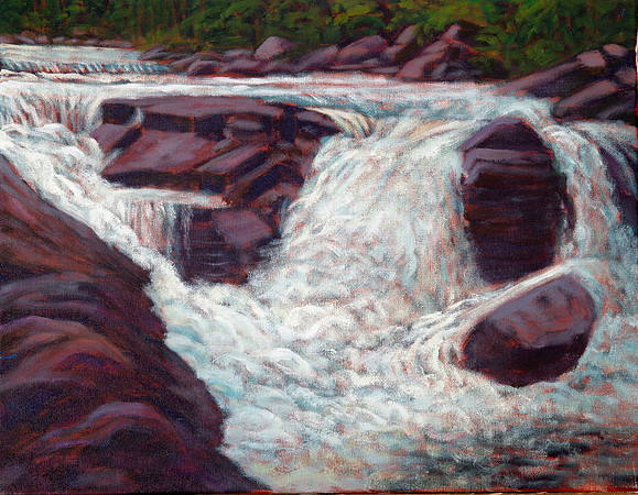 Summer Falls  14" x 18" $200.  GP$800.  SOLD