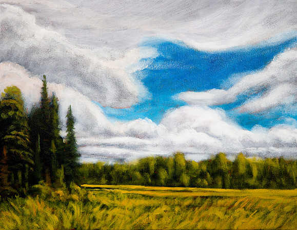 Summer Meadow 14"x18" $200.  GP$800.  SOLD