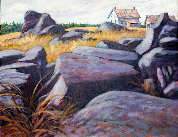 "Rough Land" 14"x18" $200.  GP$800.  SOLD