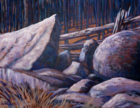 "Pioneer Fence" 14"x18" $800.  SOLD