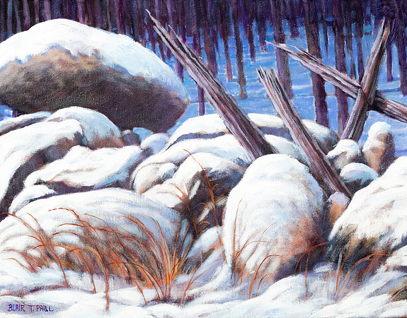 "Where Cold Winds Blow" 14"x18" $200.  GP$800.  SOLD