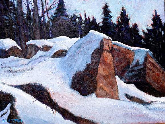 "Snowy Mantle" 12" x 16" $700.
