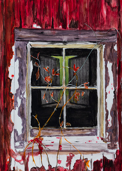 Old Red Barn Window-11" x 8"-$80.  (Bill)